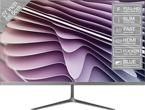 PEAQ PMO S270-IFC - Moniteur (27 ", Full-HD, 60 Hz, Gun-Metal/Noir)