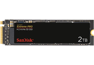 SANDISK Extreme PRO M.2 NVME 3D - Disque dur (SSD, 2 TB, Gris/Noir)
