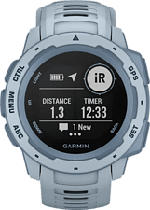 MediaMarkt GARMIN Instinct - Smartwatch GPS (Largeur : 22 mm, Silicone, Bleu clair/Bleu)