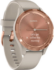 GARMIN vívomove 3S - Smartwatch (Larghezza: 18 mm, Silicone, Beige/Oro rosa)