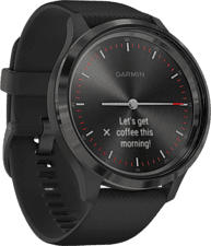 GARMIN vívomove 3 - Smartwatch (Breite: 20 mm, Silikon, Schwarz/Schiefergrau)