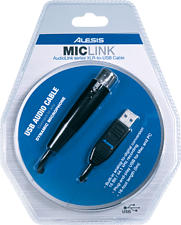 ALESIS MicLink - USB/Mikrofonanschluss-Kabel (Schwarz)