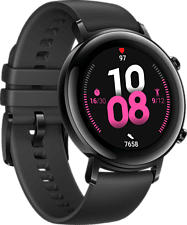 HUAWEI Watch GT 2 (42 mm) - Smartwatch (Breite: 20 mm, Fluorelastomer, Schwarz)