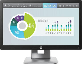 HP EliteDisplay E202 - Monitor (20 ", HD+, 60 Hz, Schwarz/Silber)