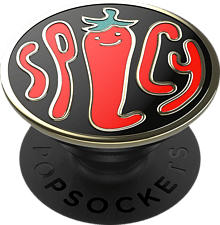POPSOCKETS 801492 Enamel Spicy - Handy Griff und Ständer (Schwarz)