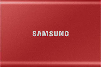 SAMSUNG Portable SSD T7 - Festplatte (SSD, 2 TB, Metallic Red)