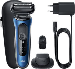 BRAUN Serie 6 60-B1200s Wet & Dry - Rasoio (Blu/Nero)