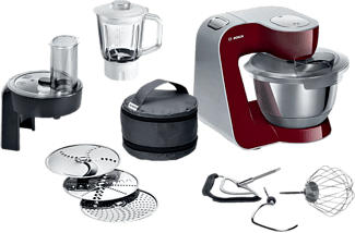 BOSCH MUM58CR60 - Robot de cuisine (Rouge/Acier inoxydable)