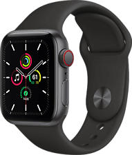 APPLE Watch SE (GPS + Cellular) 40 mm - Smartwatch (130 - 200 mm, Fluoroelastomero, Grigio siderale/Nero)