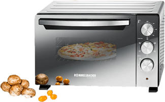 ROMMELSBACHER BGS 1400 - Minibackofen (Schwarz/Silber)
