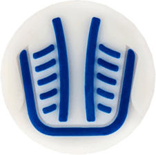 BLADE Grips Dual Sense - Presa di iniezione (Bianco/Blu)