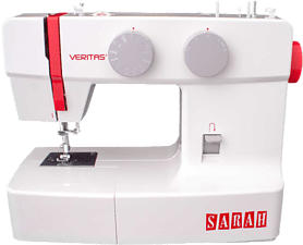 VERITAS Sarah - Macchina da cucire (Bianco/Rosso)