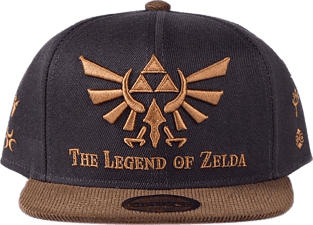 DIFUZED "The Legend of Zelda" Snapback Cap - Casquette (Noir/Brun)
