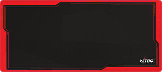 NITRO CONCEPTS DM12 Inferno Deskmat XXL - Mouse pad gaming (Nero/Rosso)