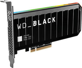 WESTERN DIGITAL BLACK AN1500 NVMe (PCIe 3.0 x8) - Disque dur (SSD, 4 TB, Noir)