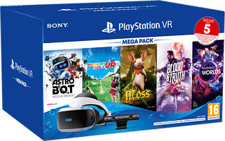 SONY PS PlayStation VR Mega Pack 3 - PS VR-Headset + Camera + 5 Spiele (Schwarz/Weiss)