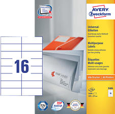 ZWECKFORM Etichette multiuso, 105 x 37 mm, permanenti - (Bianco)