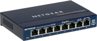 NETGEAR ProSafe GS108 8-port Gigabit Desktop Switch - Switch (Blau)