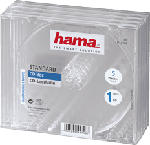 MediaMarkt HAMA Pochette CD, transparent (pack de 5) - Boîtier vide CD (Transparent)