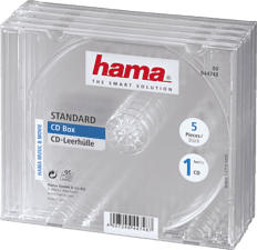 HAMA 44748 CD BOX STD CLEAR - CD-Leerhülle (Transparent)