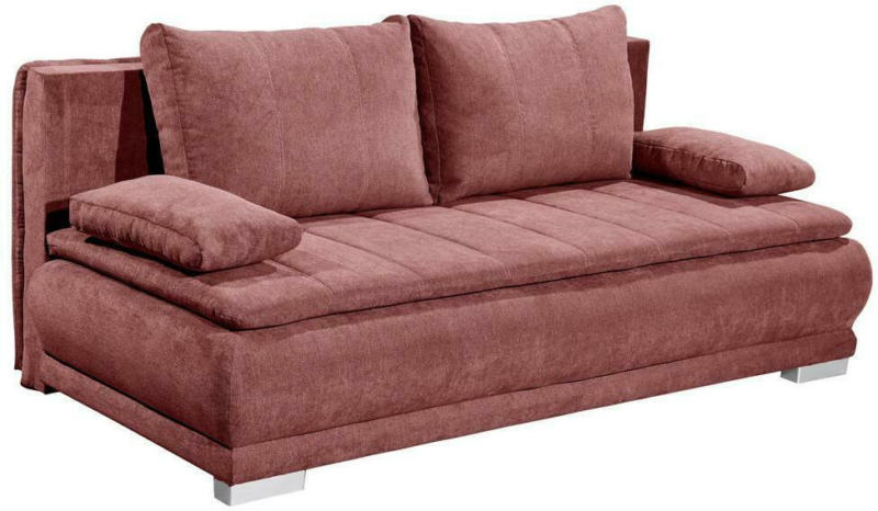 Schlafsofa mit Bettkasten und Kissen Elias, Mischgewebe