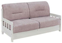 2-Sitzer-Sofa mit Schlaffunkt. Camino Holzkorpus Rosa/Weiß