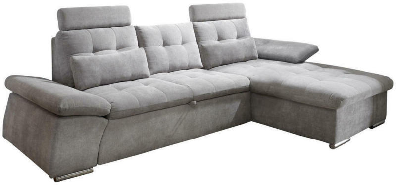 Wohnlandschaft in Textil, Holzwerkstoff Schlammfarben