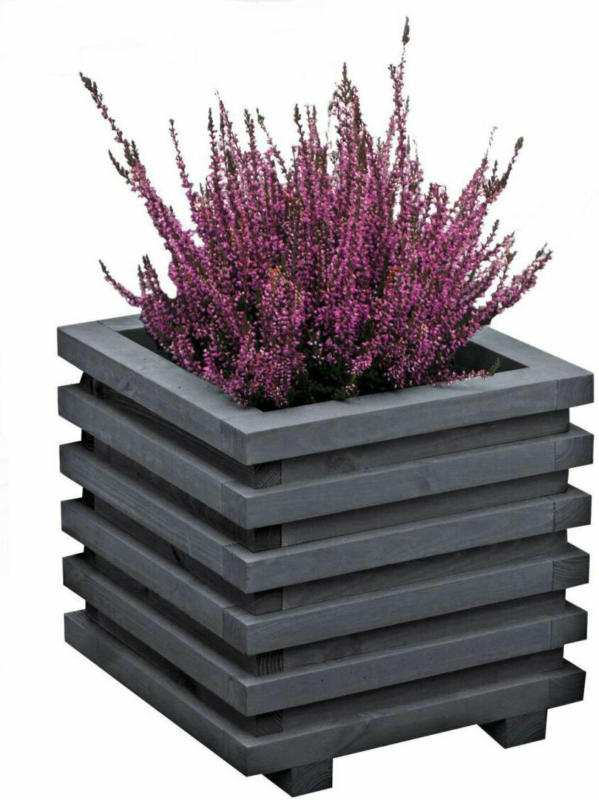 Blumenkasten „Tytan“, grau, 34x34x33 cm