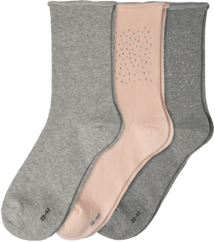 3 Paar Damen Socken mit Folien-Print (Nur online)