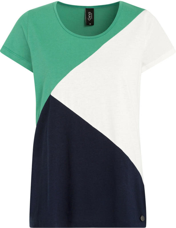 Damen T-Shirt im dreifarbigen Dessin