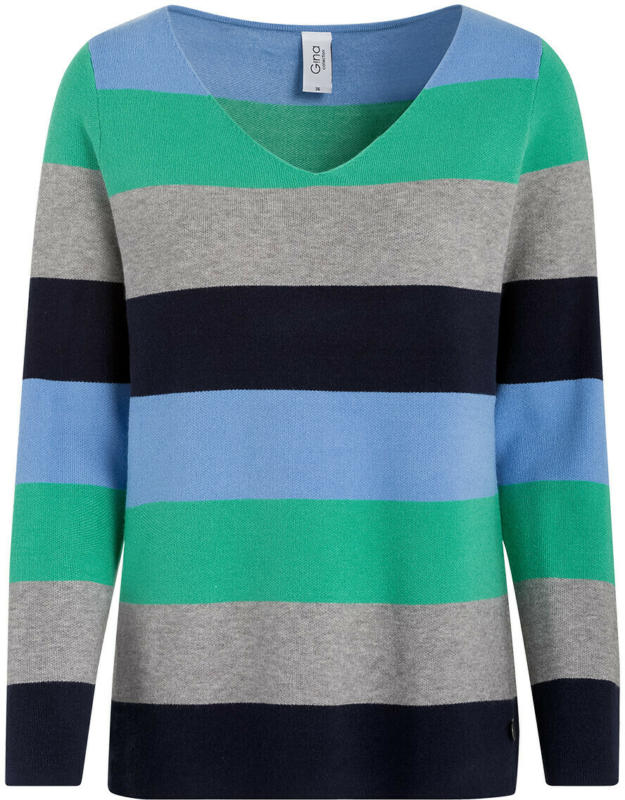 Damen Strickpullover mit Blockstreifen