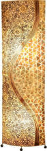 Möbelix Stehlampe Muschel Braun Textil mit Ornamenten