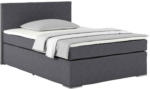 Möbelix Boxspringbett mit Topper 140x200cm Nero, Anthrazit