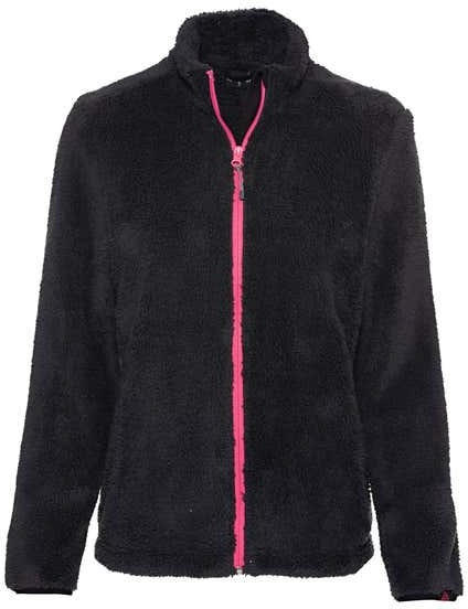 Damen-Fleecejacke mit Kontrast-Reißverschluss