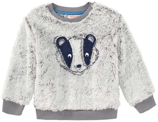 Baby-Jungen-Sweatshirt mit Dachs-Applikation