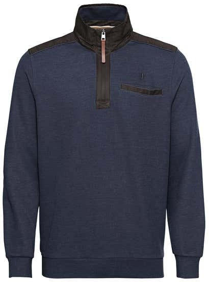 Herren-Sweatshirt mit Troyer-Kragen