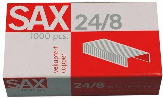 SAX Heftklammern 24/8 aus Kupfer 1.000 Stück