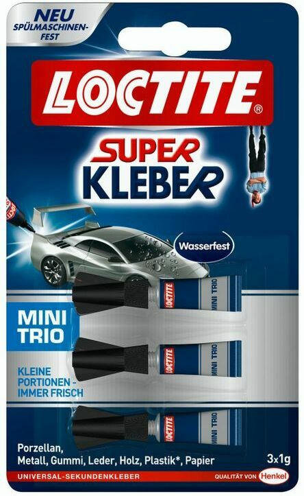 LOCTITE Superkleber Mini-Trio 3 x 1 g