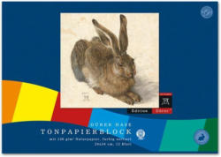 EDITION DÜRER Tonpapierblock 34 x 24 cm 12 Blatt farbig sotiert