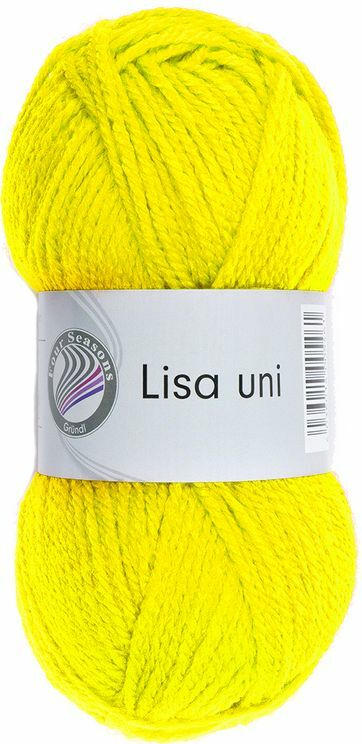 GRÜNDL Wolle ”Lisa Uni” 50g neongelb