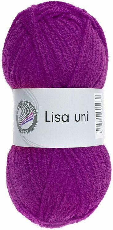 GRÜNDL Wolle ”Lisa Uni” 50g purpur