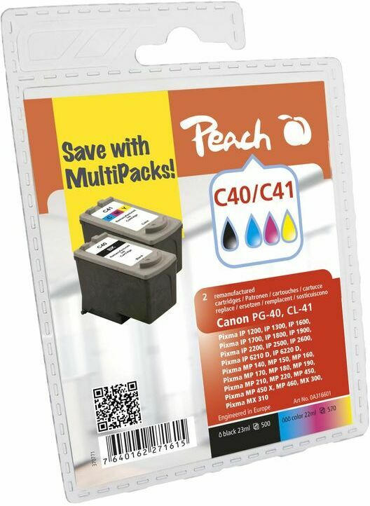 PEACH Tinte Canon PG-40/CL-41 PI100-159