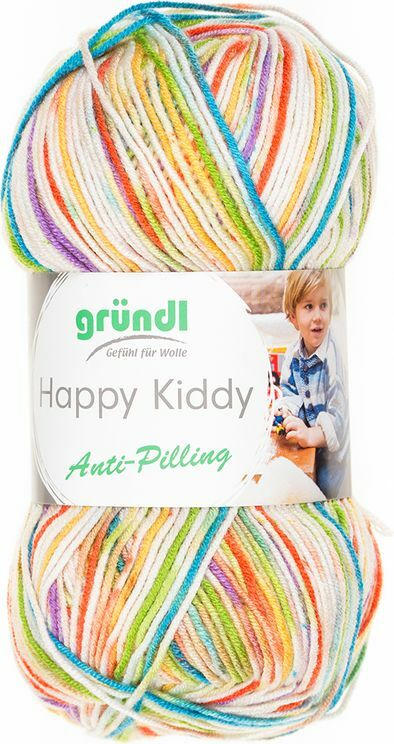 GRÜNDL Wolle ”Happy Kiddy” 100g bunt