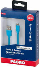 Pagro PAGRO Lade & Daten Lightning 8pin Kabel 2 m blau
