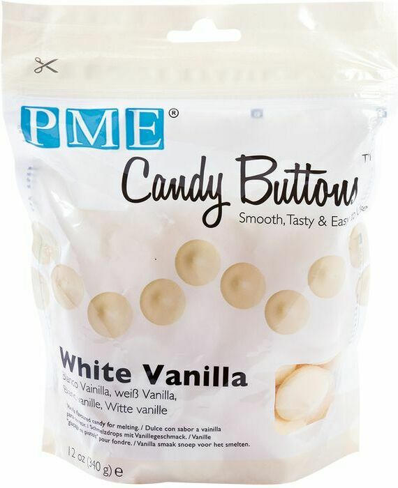 PME Candy Buttons 340 g strahlend weiß