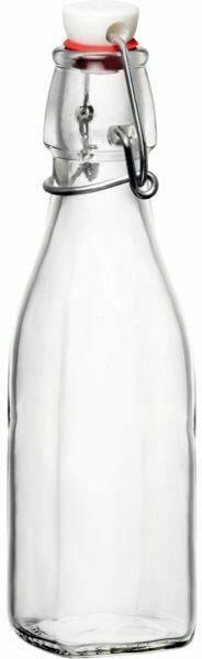 BORMIOLI ROCCO Glasflasche ”Swing” mit Bügelverschluss 4-Kant 250 ml