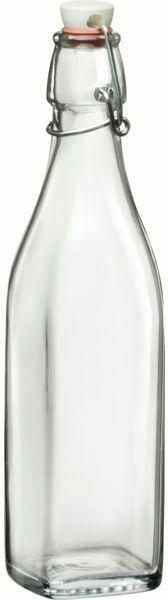 BORMIOLI ROCCO Glasflasche ”Swing” mit Bügelverschluss 4-Kant 500 ml