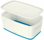 PAGRO DISKONT LEITZ ”My Box” Aufbewahrungsbox mit Deckel 5 Liter weiß/blau