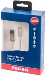 PAGRO Lade & Daten USB-C Kabel 1 m gold