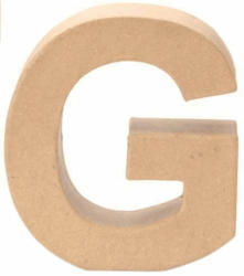 Papp-Buchstabe ”G” 17,5 cm natur